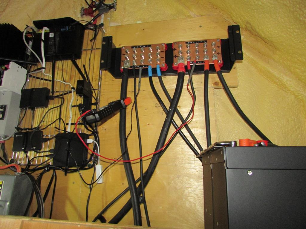 Busbar , batteries and electronics.